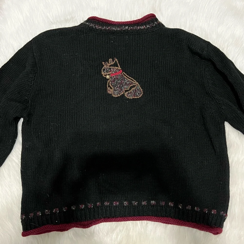 Christopher & Banks Hand Embroidered Dogs Rolled Neck Holiday Sweater - Picture 5 of 9
